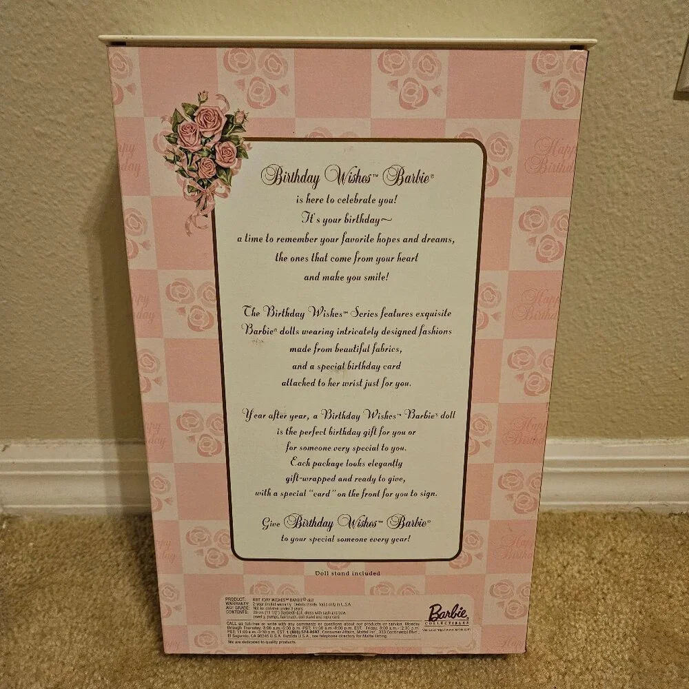 NRFB 1998 COLLECTOR EDITION MATTEL BIRTHDAY WISHES 1st SERIES BARBIE DOLL 21128